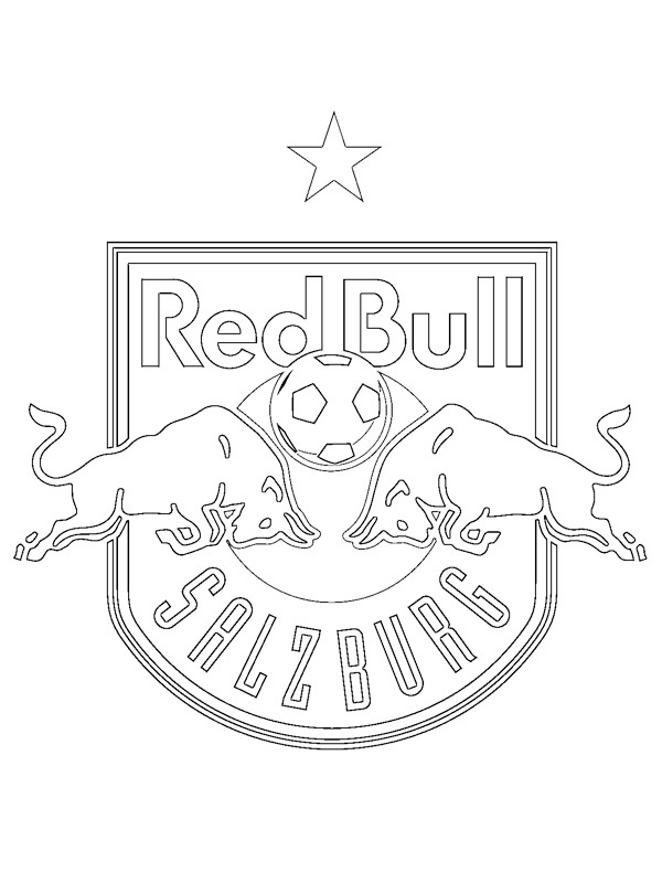 Dibujo de Fútbol Club RB Salzburgo para Colorear