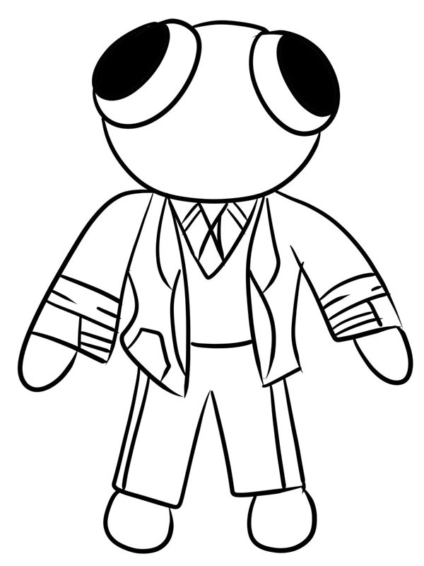 Dibujo de Green Rainbow Friends para Colorear Dibujo de Green Rainbow Friends para Colorear