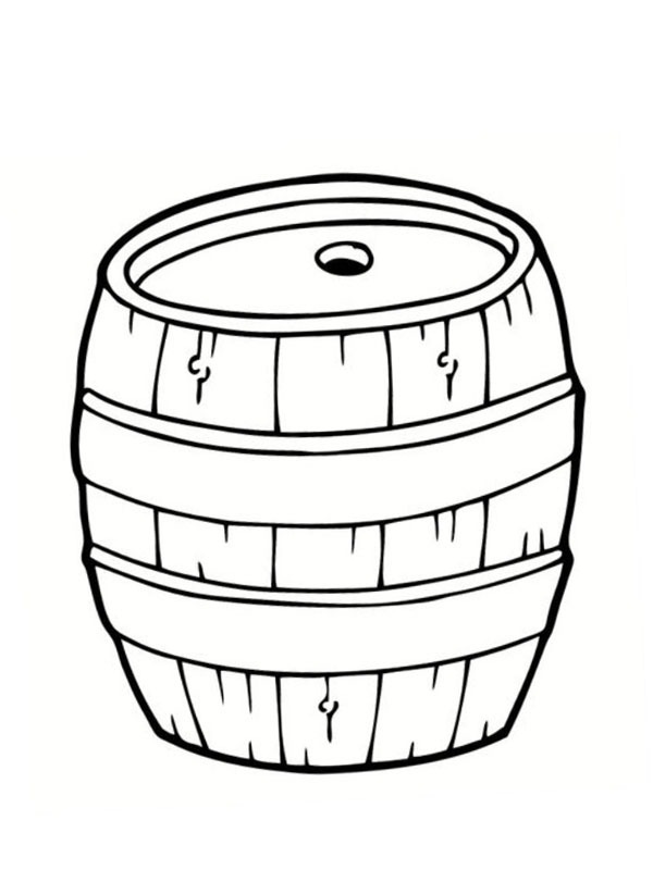 Dibujo de barril de lluvia para Colorear Dibujo de barril de lluvia para Colorear