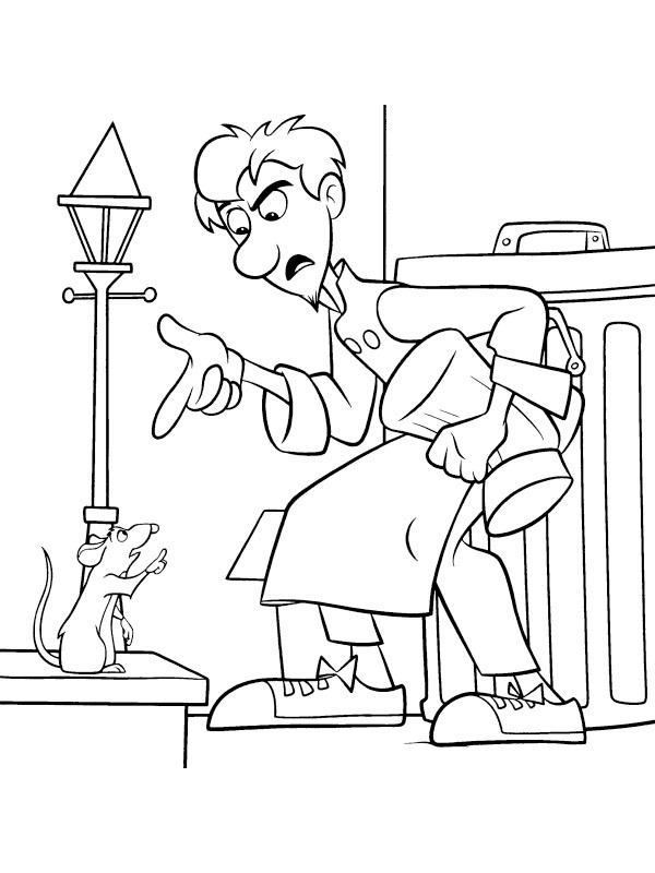 Dibujo de Remy y Lingüini para Colorear Dibujo de Remy y Lingüini para Colorear