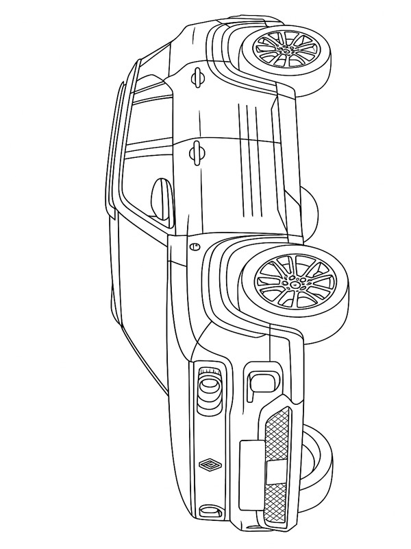 Dibujo de Renault 4 E-Tech electric para Colorear Dibujo de Renault 4 E-Tech electric para Colorear