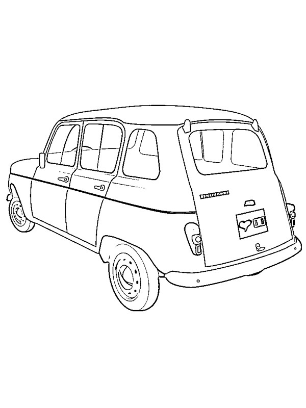 Dibujo de Renault 4 para Colorear