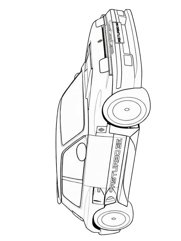 Dibujo de Renault 5 Turbo 3E para Colorear Dibujo de Renault 5 Turbo 3E para Colorear