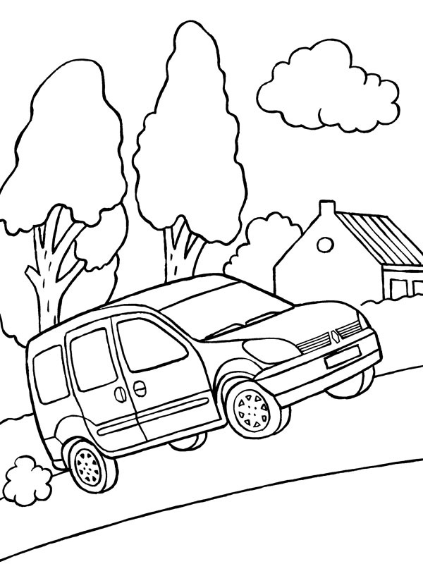 Dibujo de Renault Kangoo para Colorear Dibujo de Renault Kangoo para Colorear