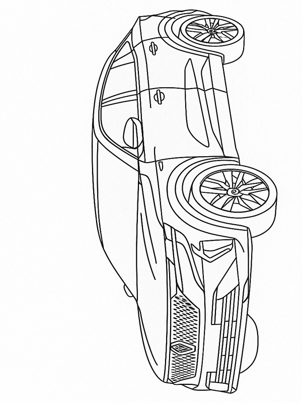 Dibujo de Renault Rafale E-Tech para Colorear Dibujo de Renault Rafale E-Tech para Colorear