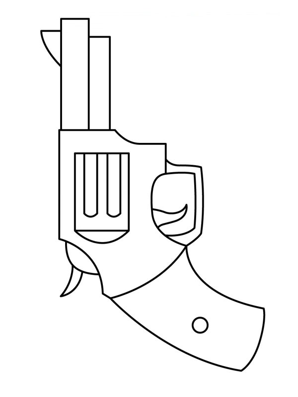 Dibujo de Revólver para Colorear Dibujo de Revólver para Colorear