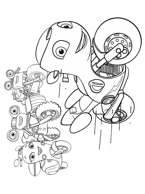 Dibujo de Ricky Zoom y sus amigos para Colorear Dibujo de Ricky Zoom y sus amigos para Colorear