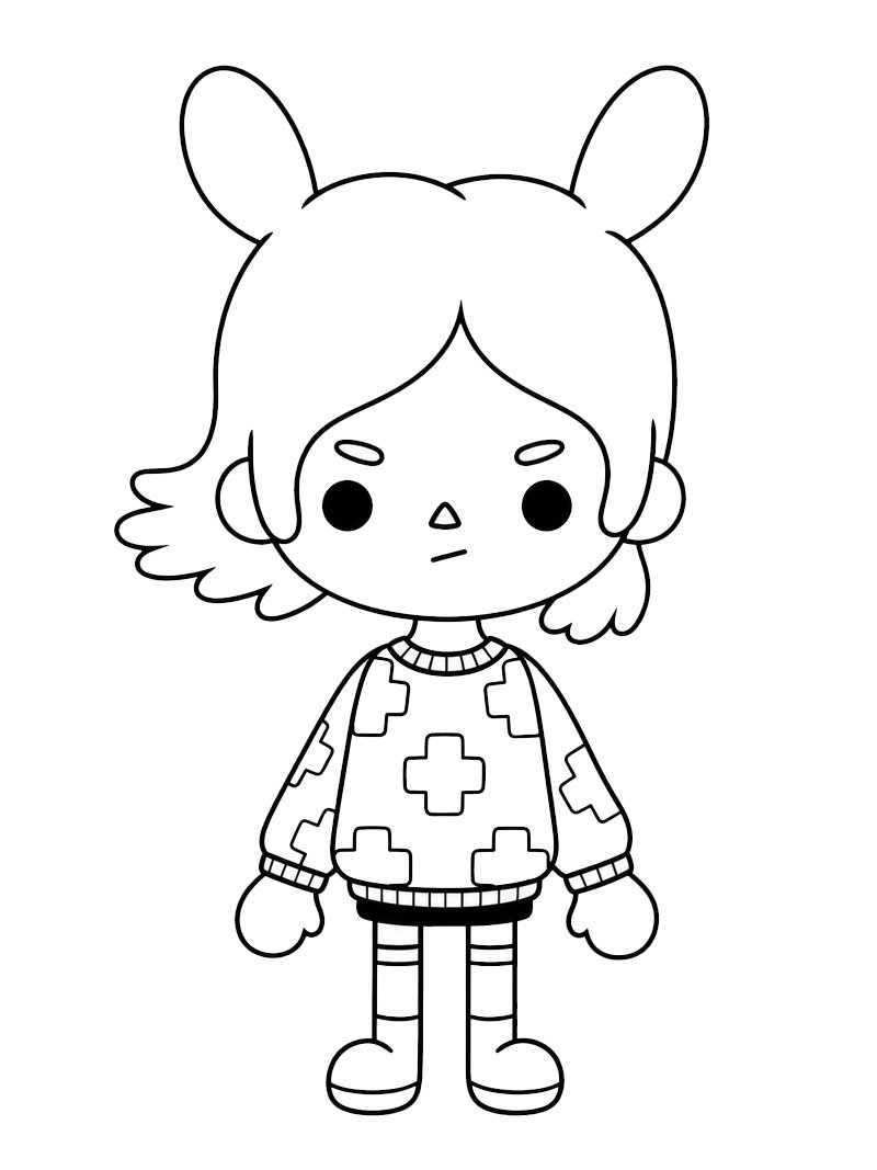 Dibujo de Rita (Toca Boca) para Colorear