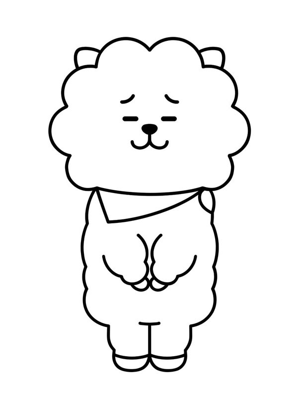 Dibujo de RJ BT21 para Colorear Dibujo de RJ BT21 para Colorear