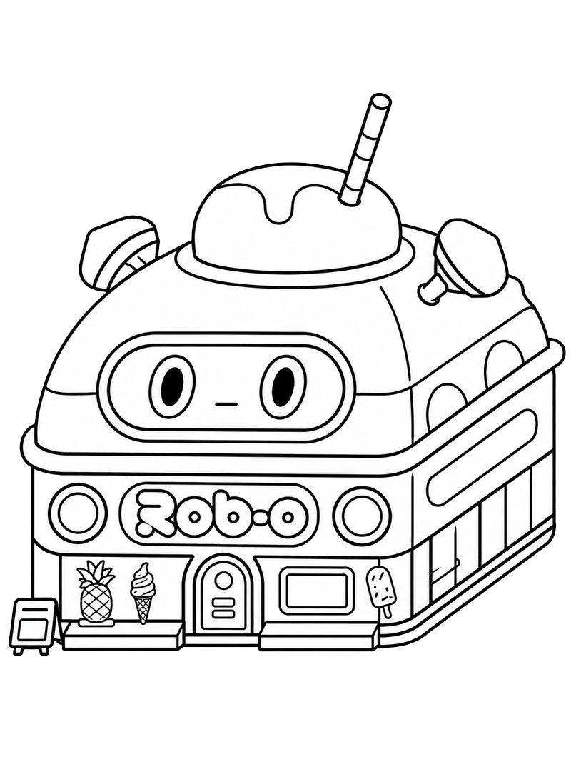 Dibujo de Rob-o Café (Toca Boca) para Colorear Dibujo de Rob-o Café (Toca Boca) para Colorear