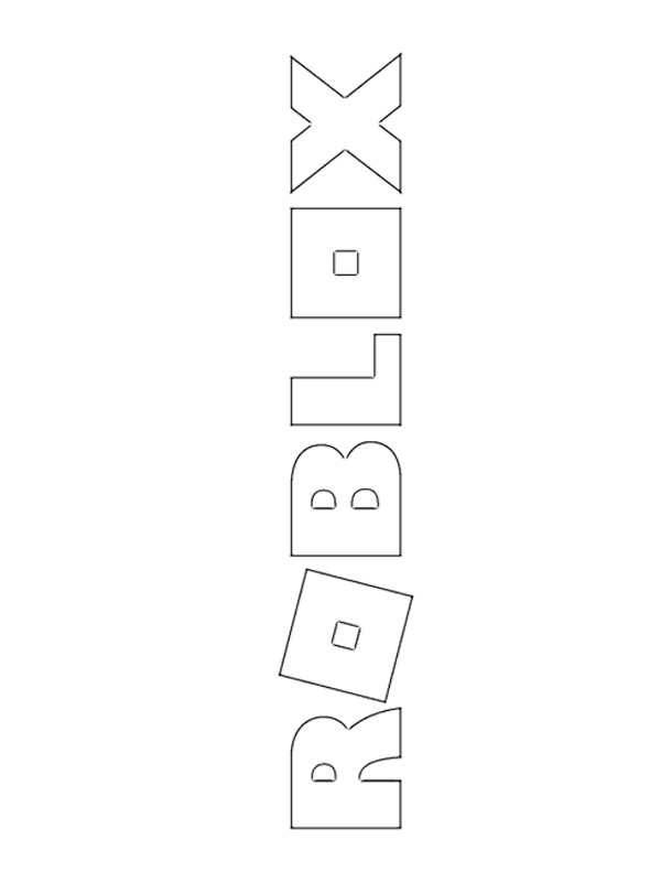 Dibujo de Logo de Roblox para Colorear