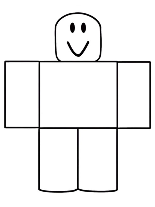 Dibujo de Roblox Noob para Colorear Dibujo de Roblox Noob para Colorear