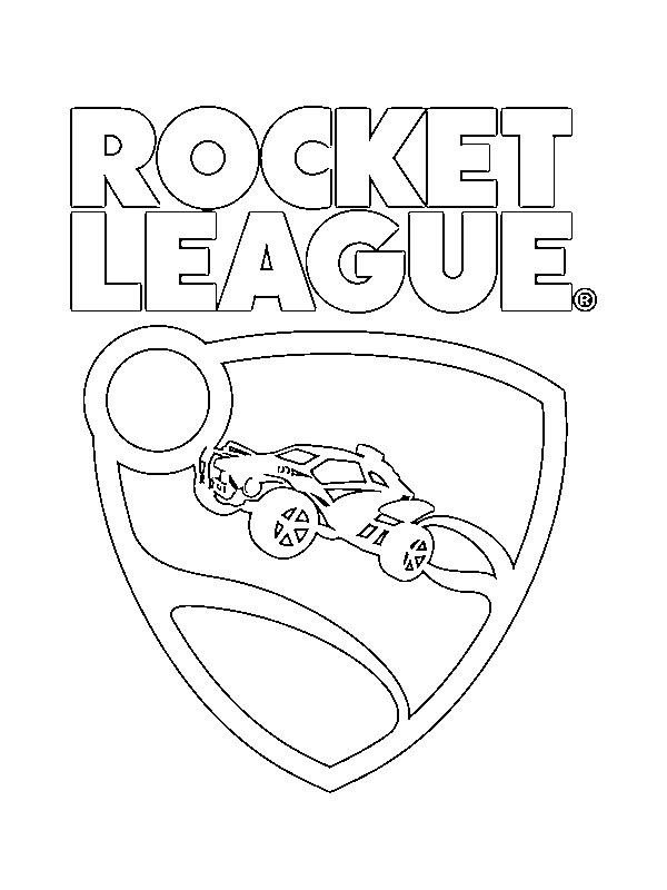 Dibujo de Logo de Rocket League para Colorear