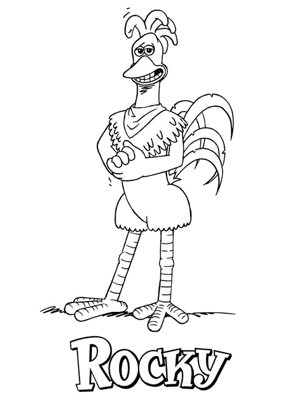 Dibujo de Rocky Rhodes (Chicken Run) para Colorear