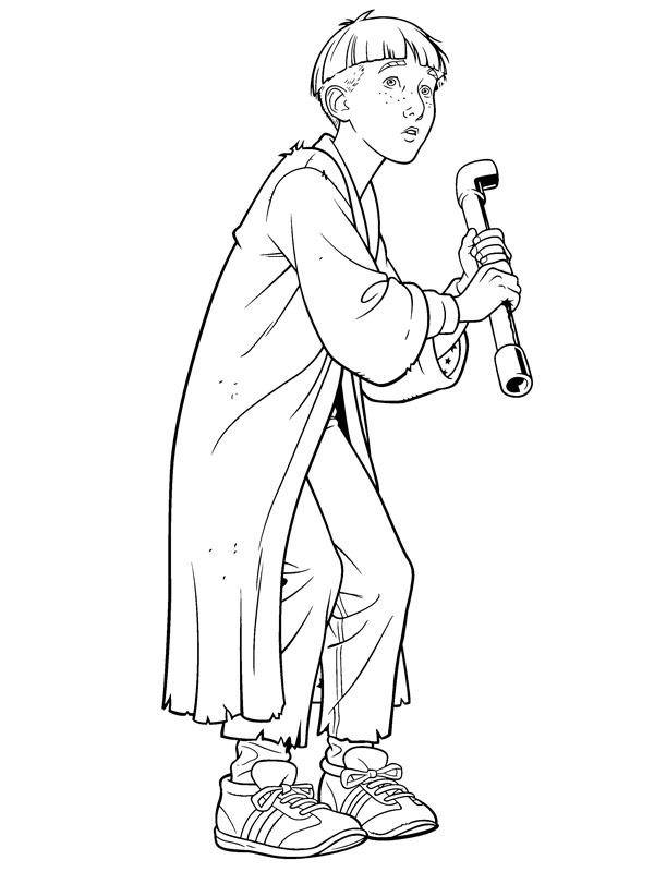 Dibujo de Ron Weasley para Colorear Dibujo de Ron Weasley para Colorear