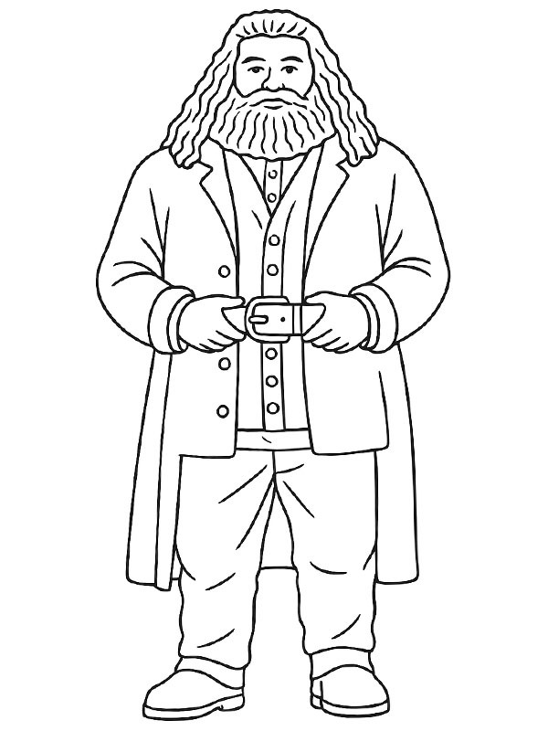 Dibujo de Rubeus Hagrid (Harry Potter) para Colorear Dibujo de Rubeus Hagrid (Harry Potter) para Colorear