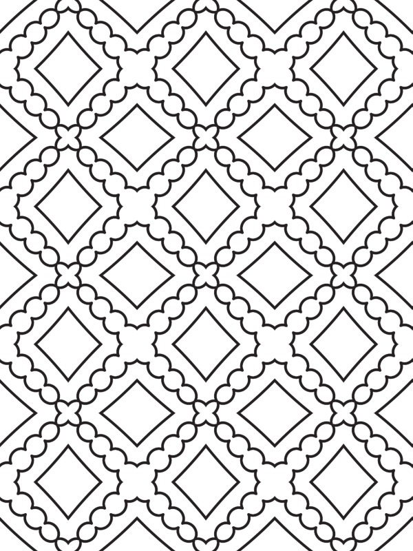 Dibujo de Mandala de rombos para Colorear Dibujo de Mandala de rombos para Colorear