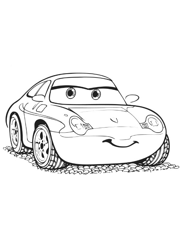 Dibujo de Sally Carrera (Cars) para Colorear