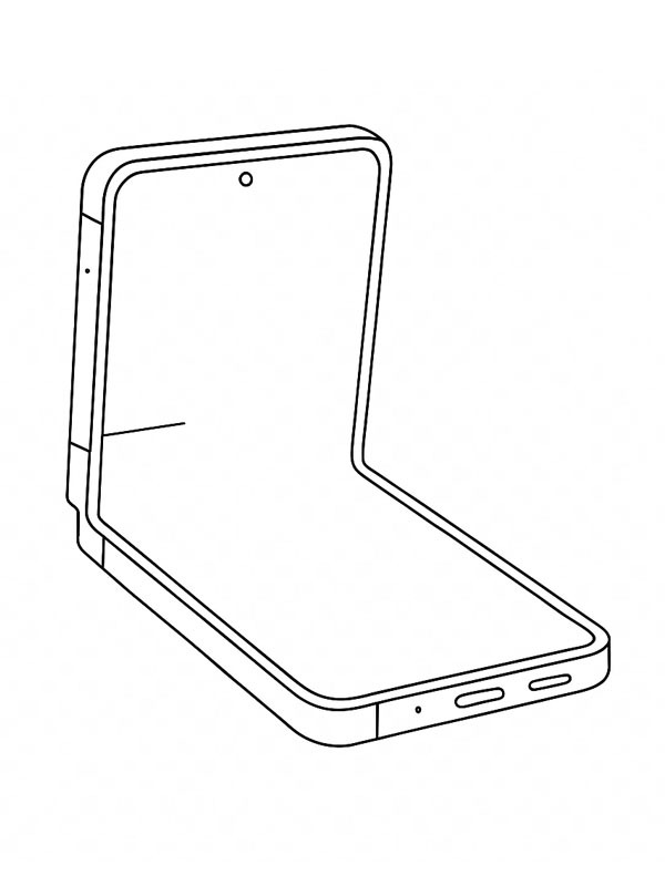 Dibujo de Samsung Galaxy Z Flip7 para Colorear Dibujo de Samsung Galaxy Z Flip7 para Colorear