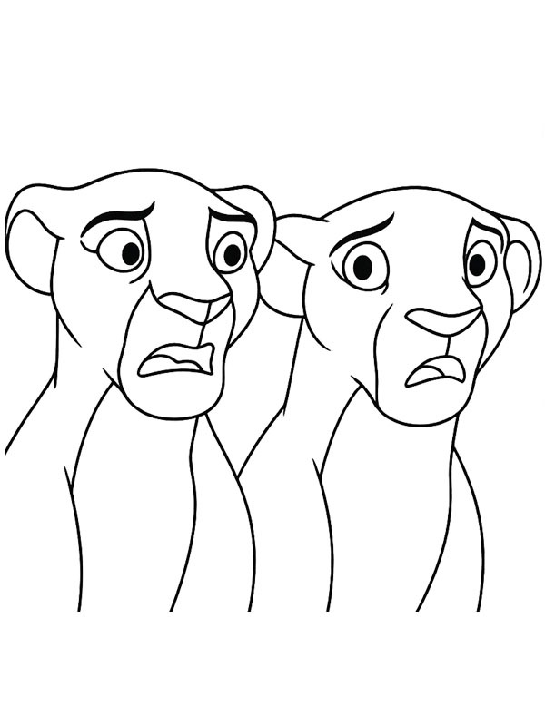 Dibujo de Sarabi y Sarafina para Colorear Dibujo de Sarabi y Sarafina para Colorear