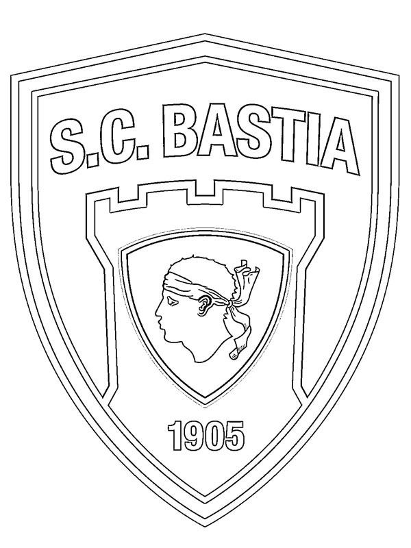 Dibujo de Sporting Club Bastiais para Colorear