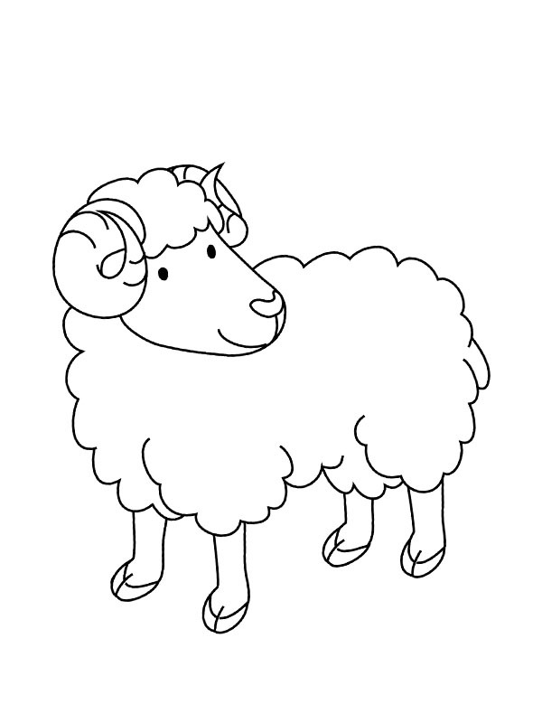 Dibujo de Carnero para Colorear Dibujo de Carnero para Colorear