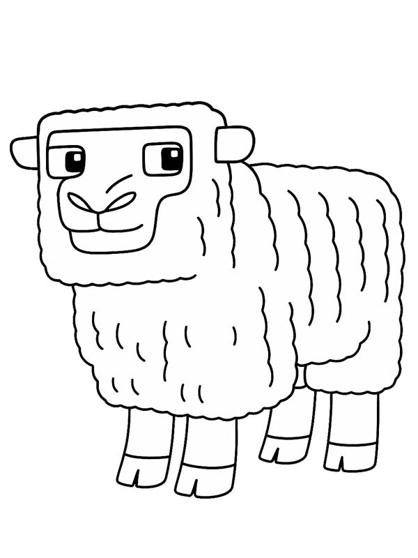 Dibujo de Oveja Minecraft movie para Colorear Dibujo de Oveja Minecraft movie para Colorear