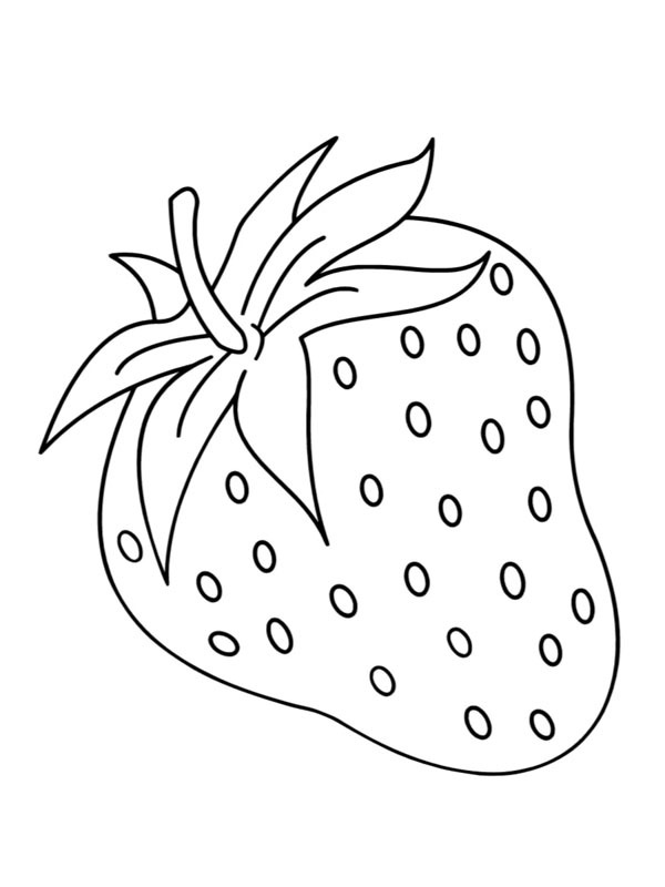 Dibujo de Fresa adorable para Colorear Dibujo de Fresa adorable para Colorear