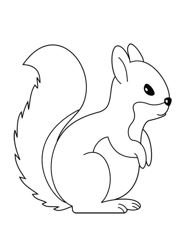 Dibujo de Linda ardilla para Colorear Dibujo de Linda ardilla para Colorear