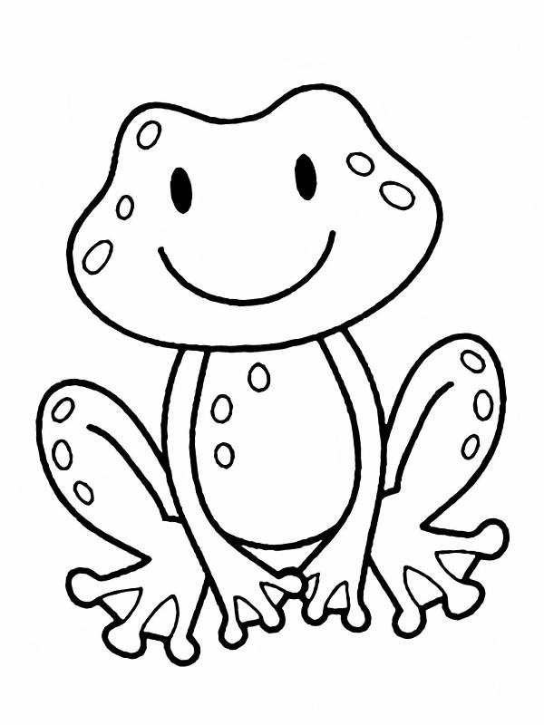 Dibujo de linda rana para Colorear Dibujo de linda rana para Colorear