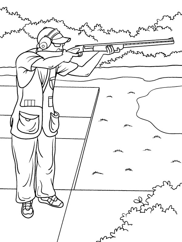 Dibujo de Tiro deportivo para Colorear Dibujo de Tiro deportivo para Colorear