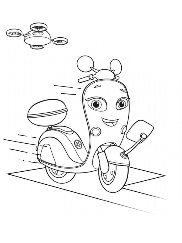 Dibujo de Scootio Wizzbang Ricky Zoom para Colorear Dibujo de Scootio Wizzbang Ricky Zoom para Colorear