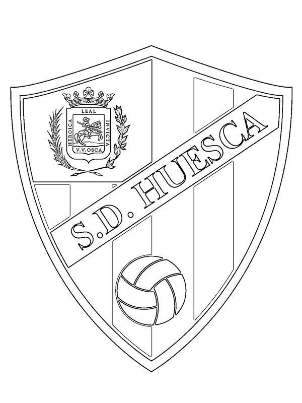 Dibujo de Sociedad Deportiva Huesca para Colorear