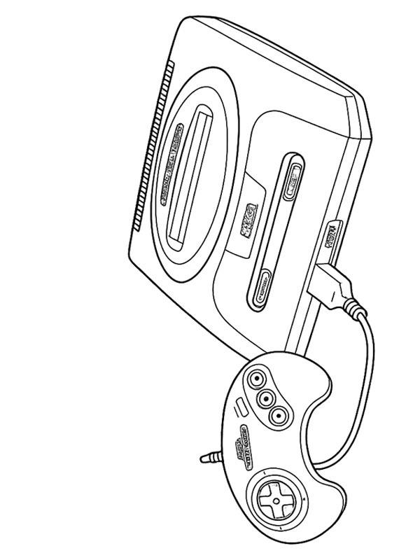 Dibujo de Sega Mega Drive para Colorear