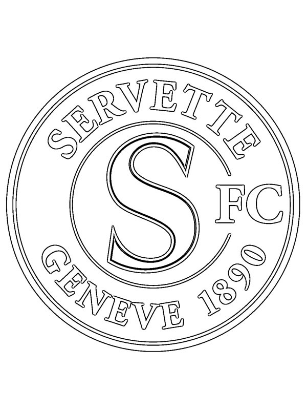 Dibujo de Servette FC para Colorear Dibujo de Servette FC para Colorear
