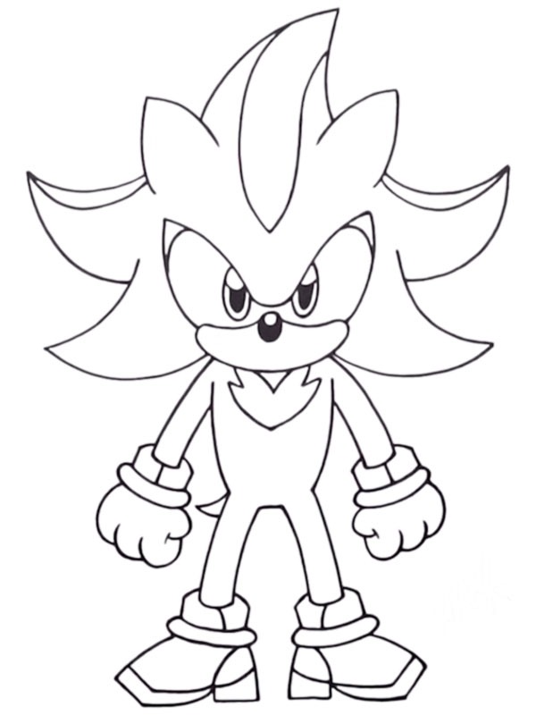Dibujo de Shadow the Hedgehog para Colorear Dibujo de Shadow the Hedgehog para Colorear
