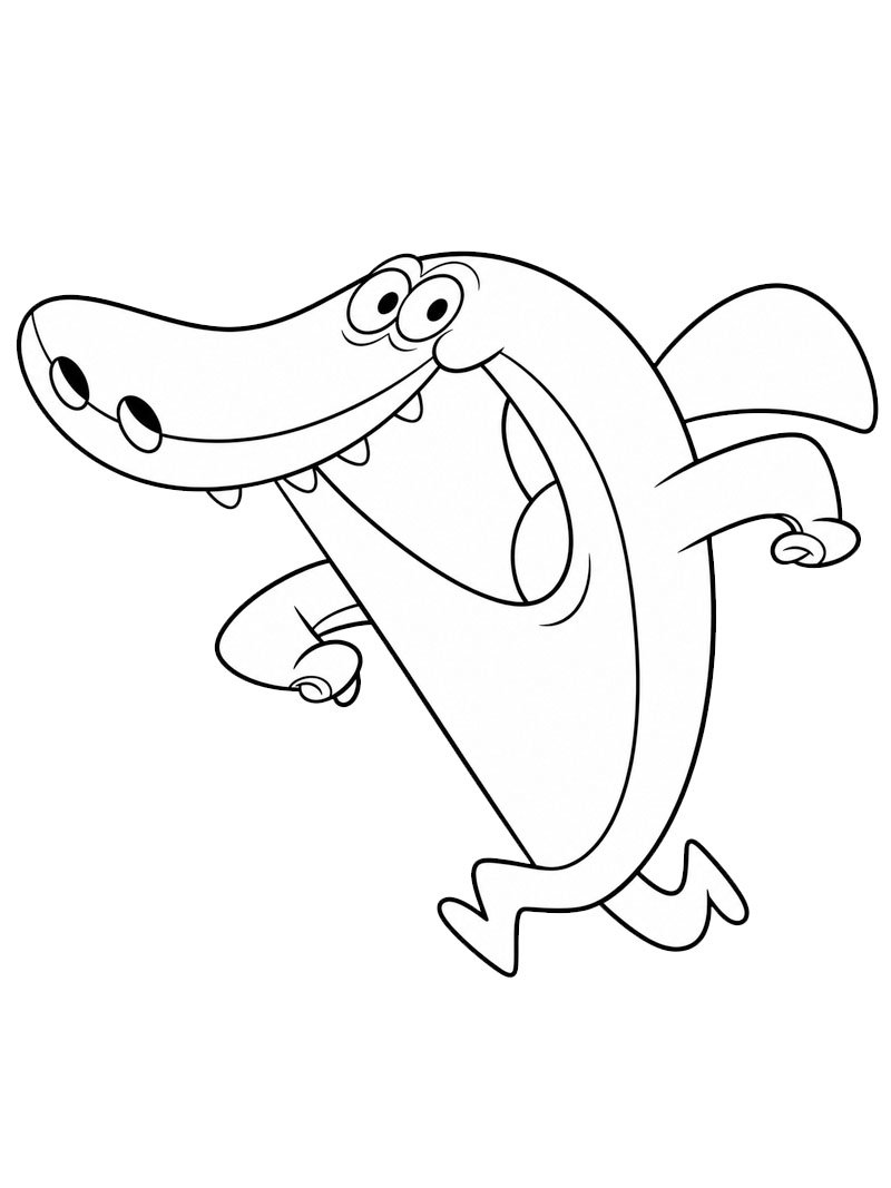 Dibujo de Sharko (Zig y Sharko) para Colorear Dibujo de Sharko (Zig y Sharko) para Colorear