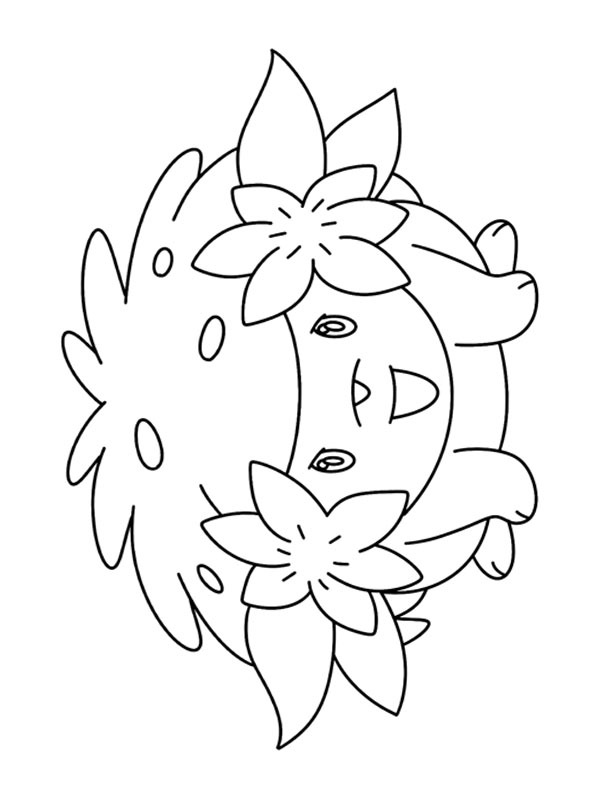 Dibujo de Shaymin (Pokémon) para Colorear Dibujo de Shaymin (Pokémon) para Colorear