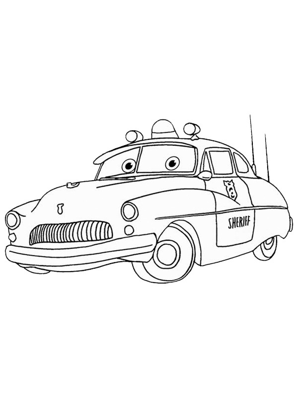 Dibujo de Sheriff (Cars) para Colorear
