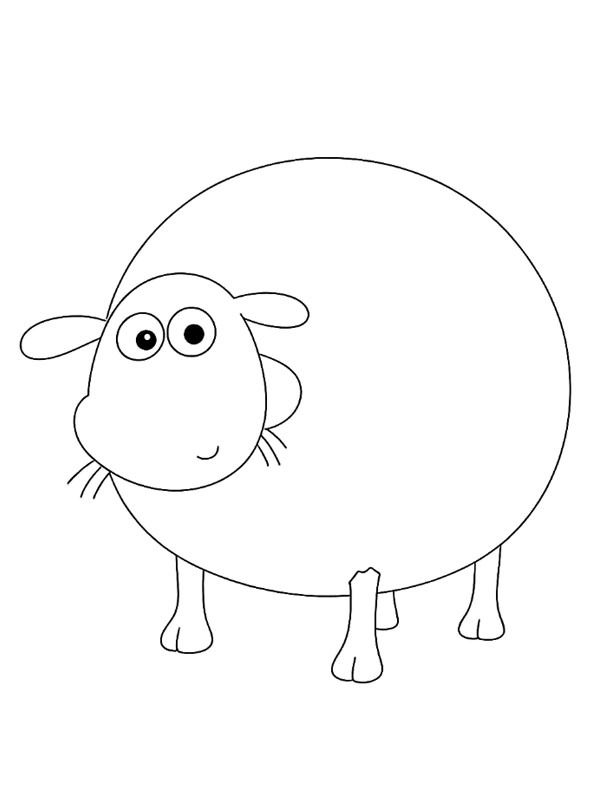 Dibujo de Shirley (La oveja Shaun) para Colorear Dibujo de Shirley (La oveja Shaun) para Colorear