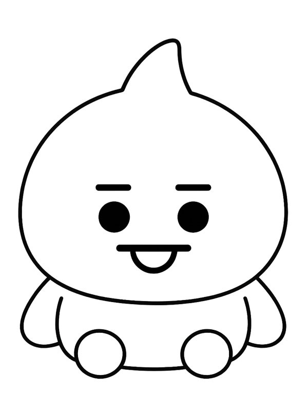 Dibujo de Shooky Bt21 para Colorear Dibujo de Shooky Bt21 para Colorear