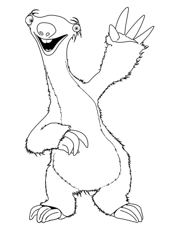 Dibujo de Sid saluda para Colorear Dibujo de Sid saluda para Colorear