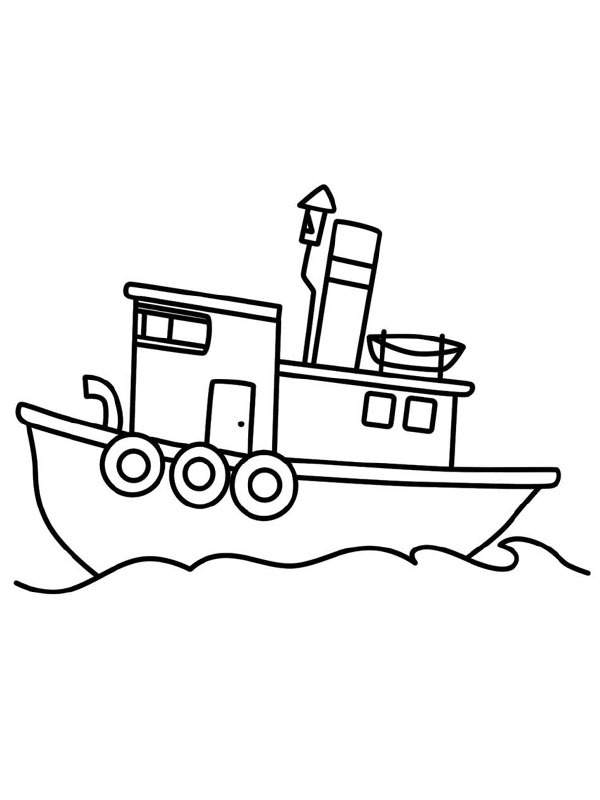 Dibujo de bote sencillo para Colorear