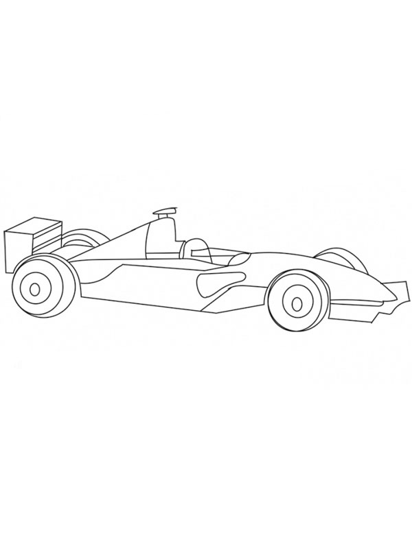 Dibujo de Coche sencillo de Fórmula 1 para Colorear Dibujo de Coche sencillo de Fórmula 1 para Colorear