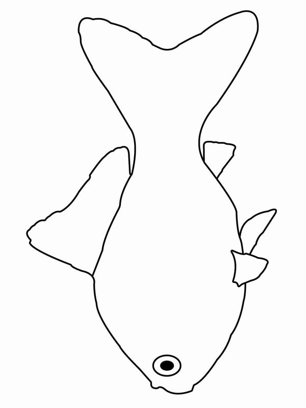 Dibujo de Pescado sencillo para Colorear Dibujo de Pescado sencillo para Colorear