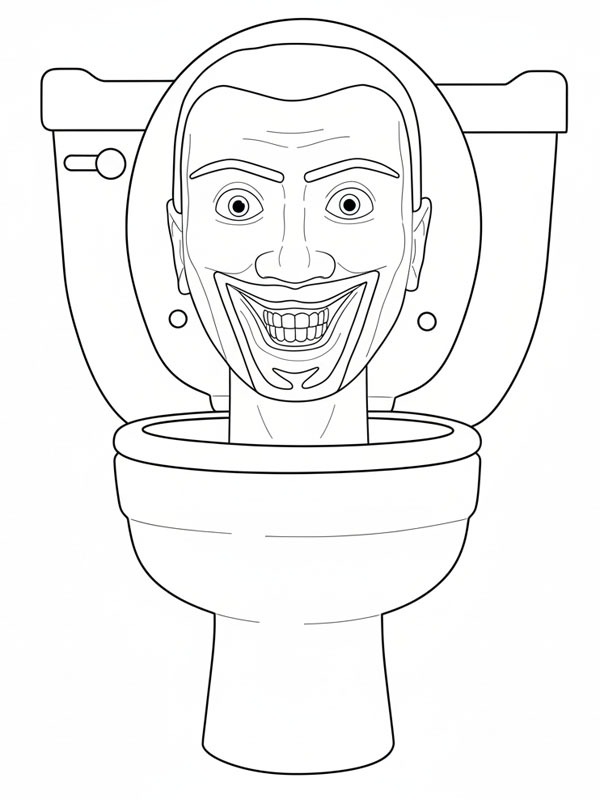 Dibujo de Skibidi toilet para Colorear