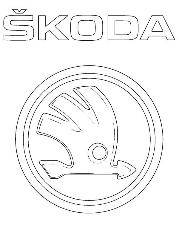 Dibujo de Logo de Škoda para Colorear Dibujo de Logo de Škoda para Colorear