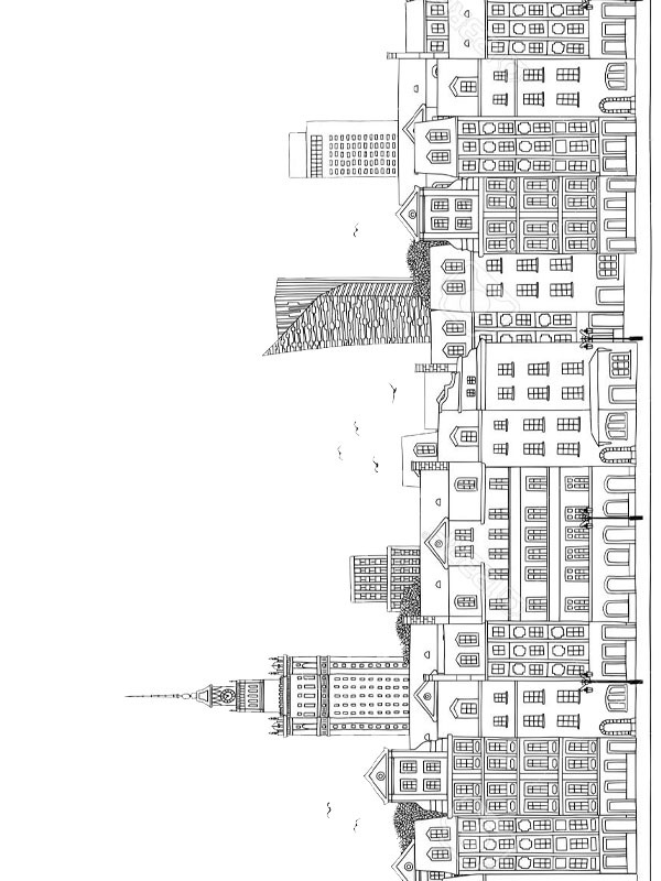 Dibujo de Horizonte de Varsovia para Colorear