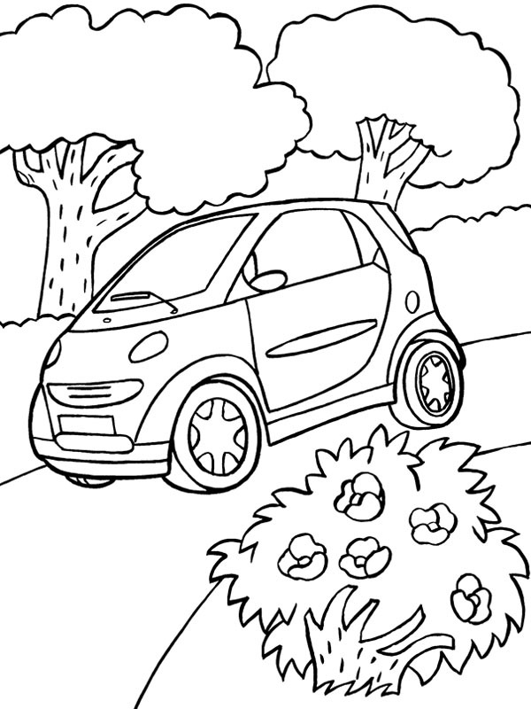 Dibujo de Smart fortwo para Colorear Dibujo de Smart fortwo para Colorear