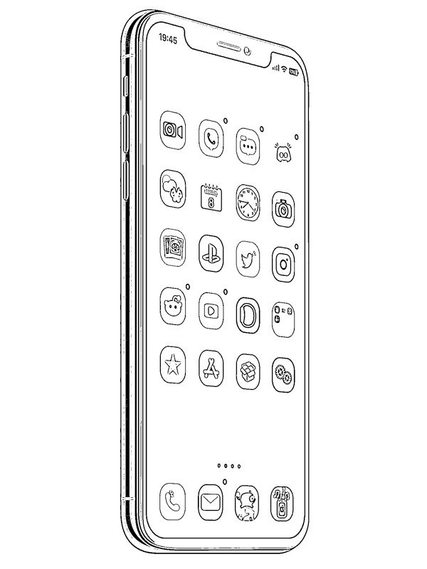 Dibujo de Smartphone para Colorear Dibujo de Smartphone para Colorear